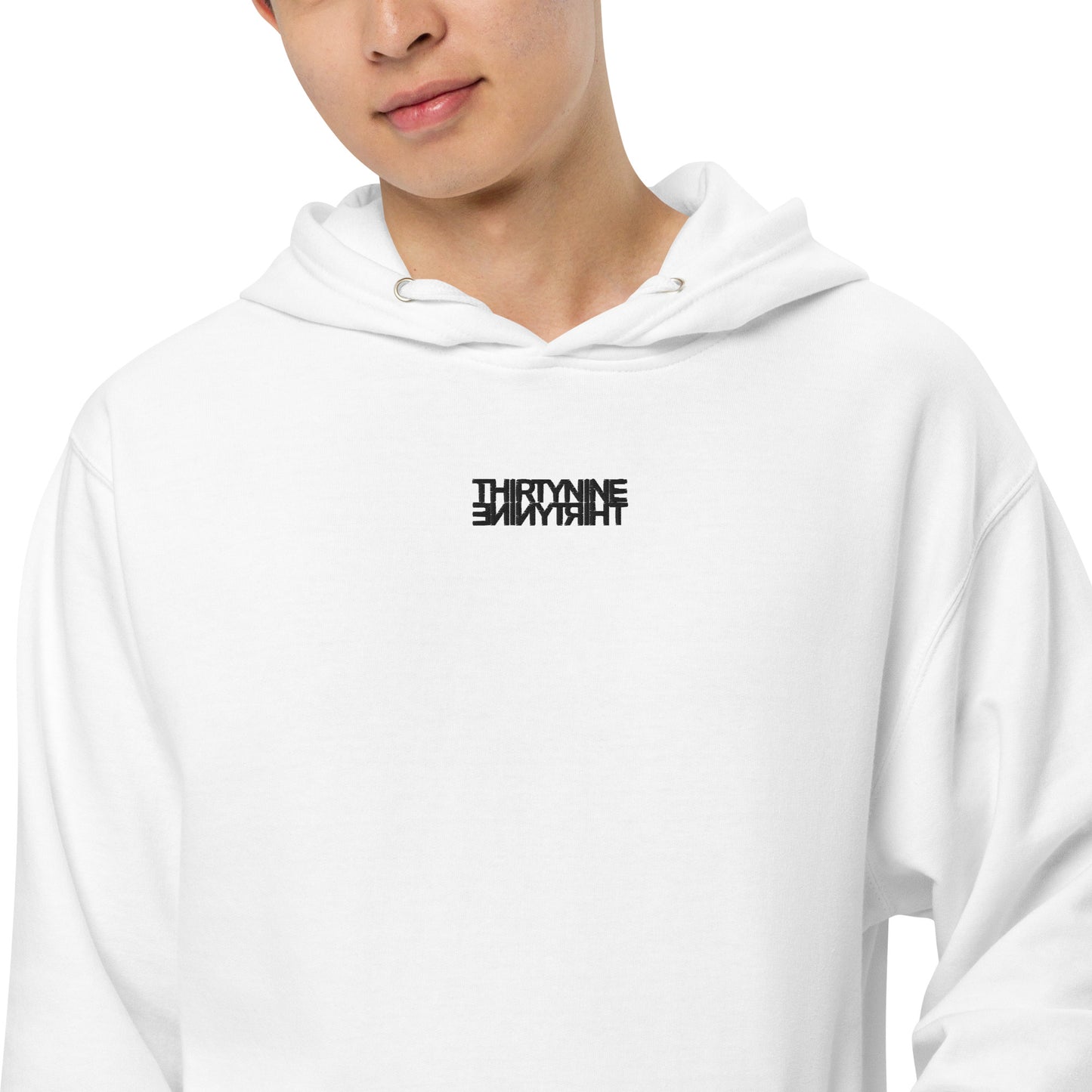 THIRTYNINE Unisex Black Stitched Hoodie