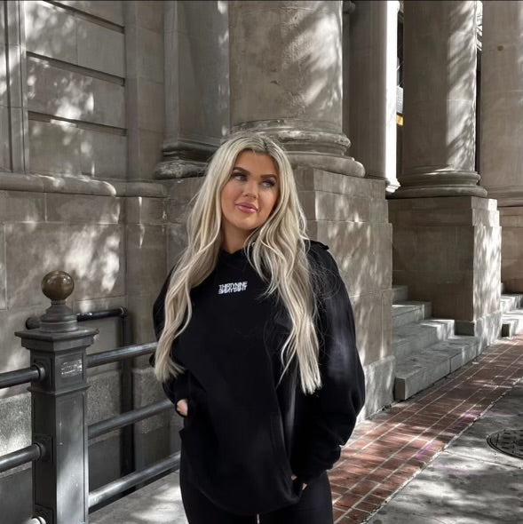 THIRTYNINE Unisex White Stitched Hoodie