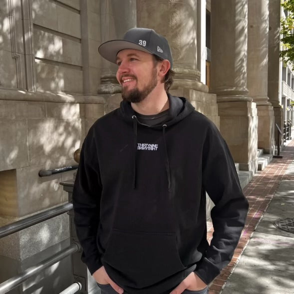 THIRTYNINE Unisex White Stitched Hoodie