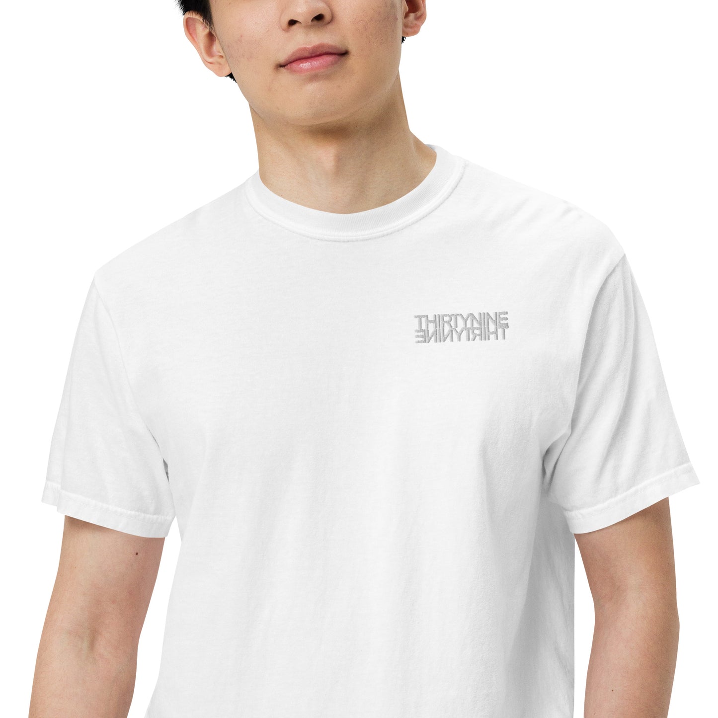THIRTYNINE Unisex White Stitched T-Shirt