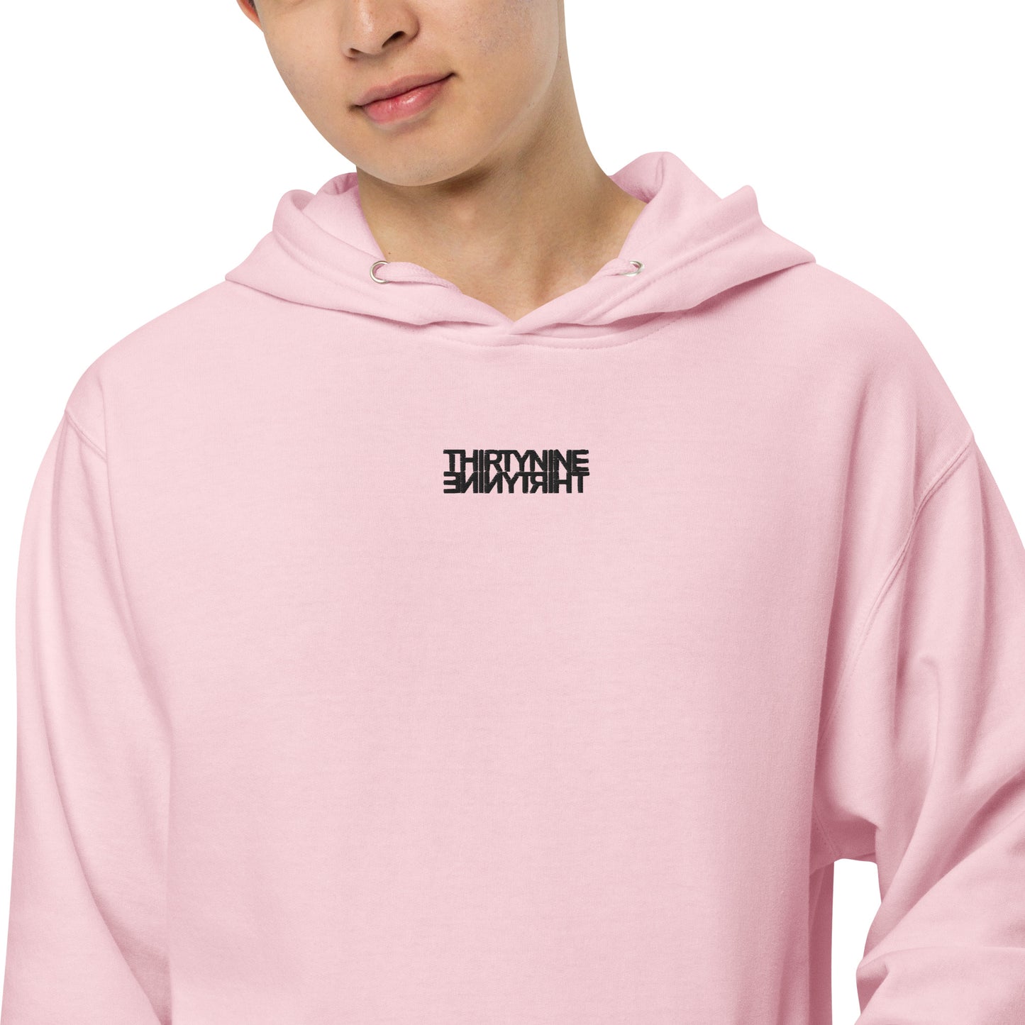 THIRTYNINE Unisex Black Stitched Hoodie