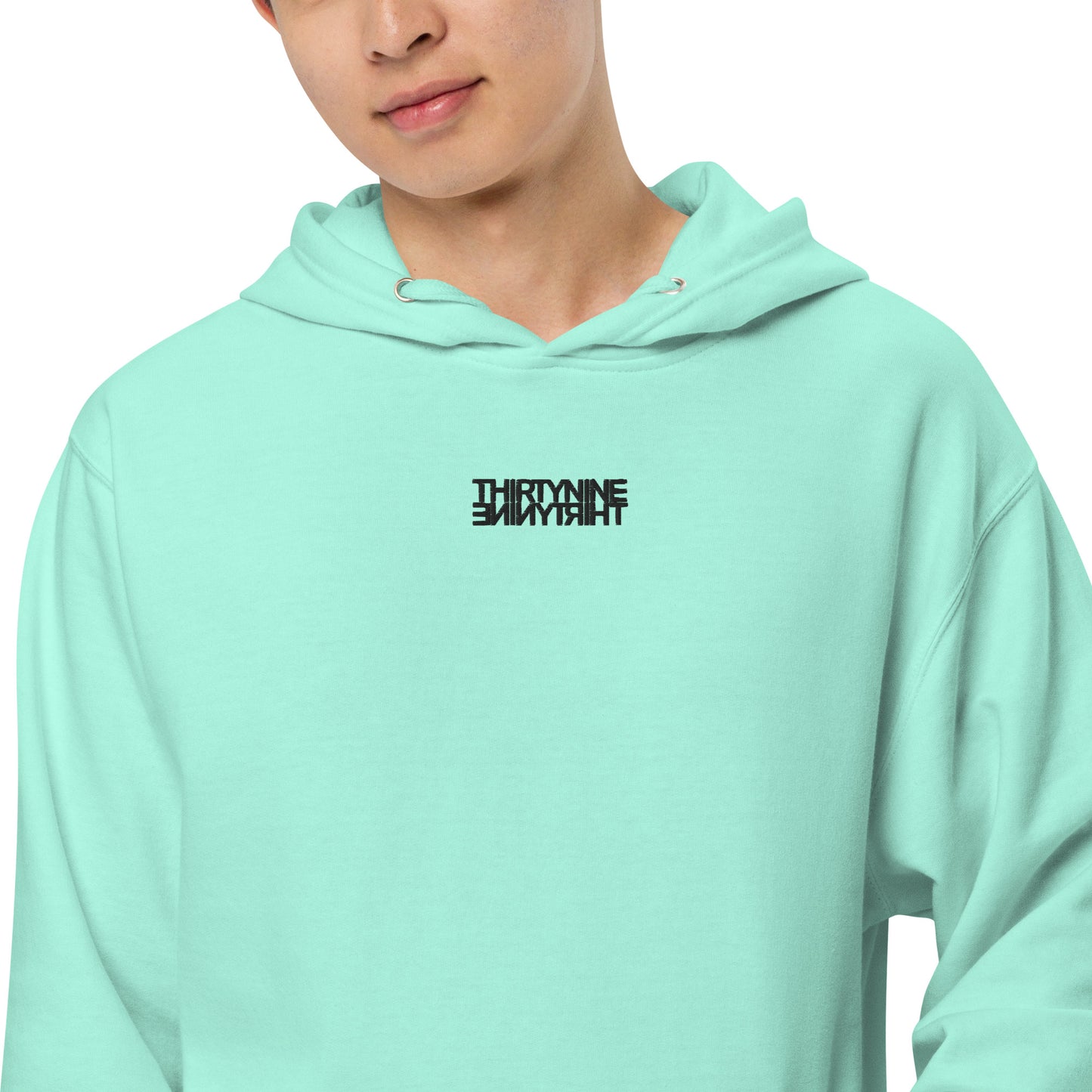 THIRTYNINE Unisex Black Stitched Hoodie